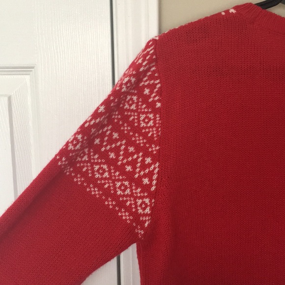 Red & white cozy holiday layering sweater - Picture 8 of 8